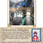 A postcard from philippines with an image of the interior.