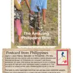 A postcard from philippines with an image of two children.