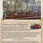 A postcard from philippines with an image of the interior.