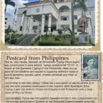 A postcard from philippines with an image of the building.