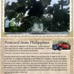 A postcard from philippines with an image of trees.