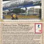 A postcard from philippines and an article about the bridge.