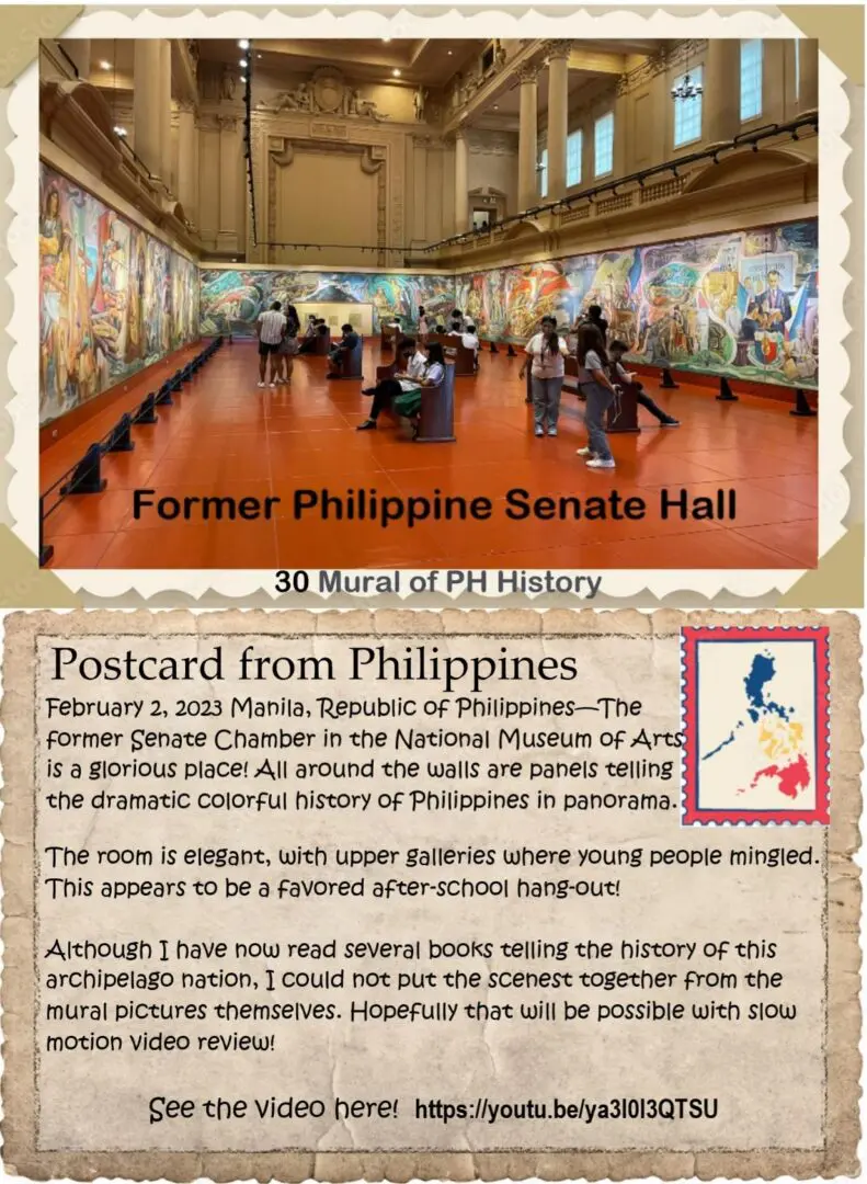 A postcard from the philippines is shown.