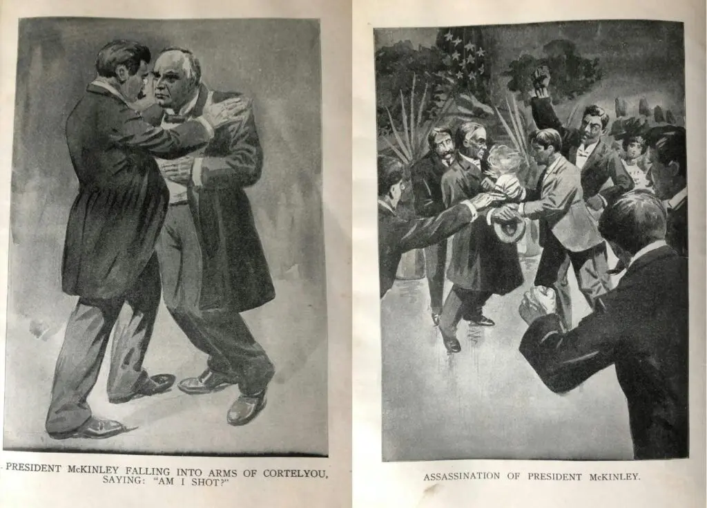 Two pictures of a man being attacked by another man.