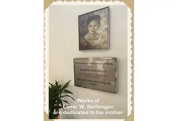 Elmer W. Borlongan's works dedicated to mother.