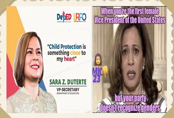 Sara Duterte and Kamala Harris quotes image.