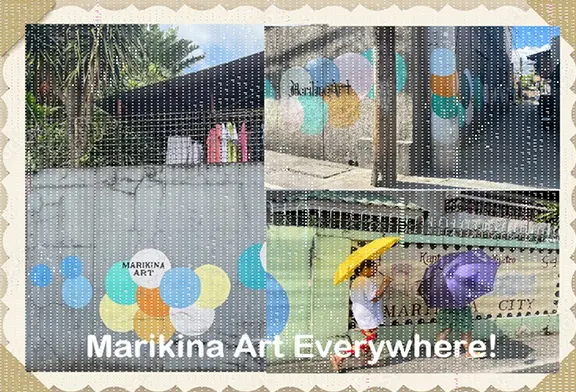 Colorful street art displays in Marikina.