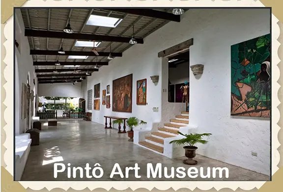 Interior view of Pint Art Museum.