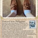 A postcard from philippines with an image of shoes.