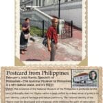 A postcard from philippines with an image of the old city.