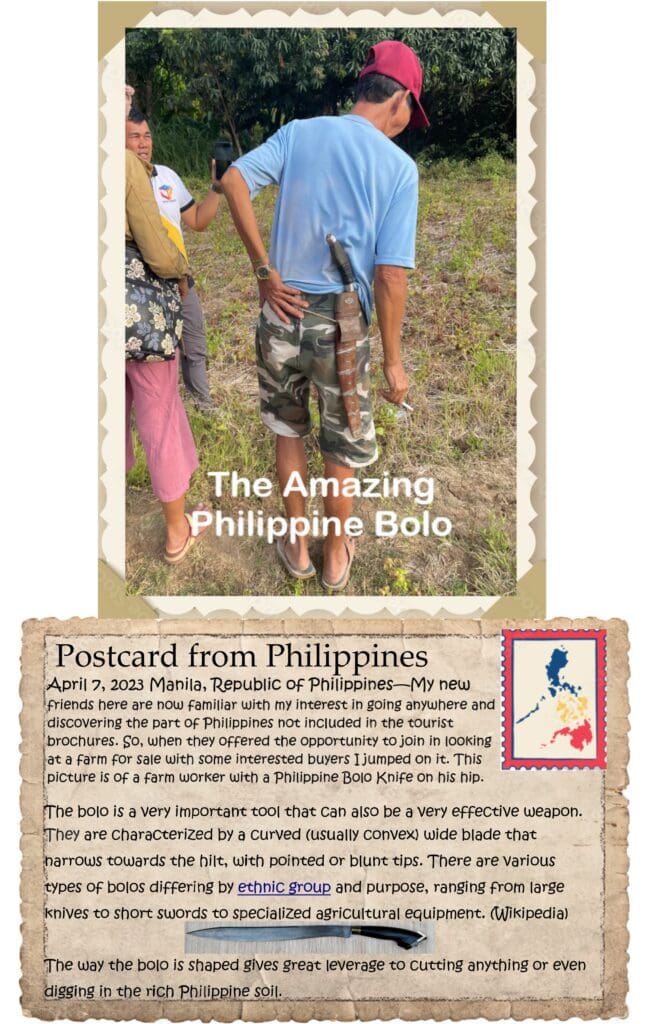 A postcard from philippines with an image of two children.