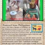 A postcard from philippines with an article about the tourist.