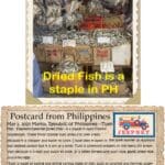 A postcard from philippines with information about dried fish.