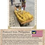 A postcard from philippines with an image of bananas.