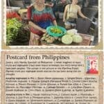 A postcard from philippines with an image of the market.